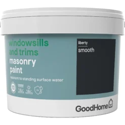 GoodHome Windowsills & Trims Liberty Smooth Matt Masonry Paint, 2.5L -Home Paint Store goodhome windowsills trims liberty smooth matt masonry paint 2 5l3663602520542 08c bq