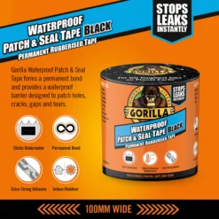 Gorilla Waterproof Patch & Seal Tape (L)3m (W)101.6mm -Home Paint Store gorilla waterproof patch seal tape l 3m w 101 6mm5704947006235 01i