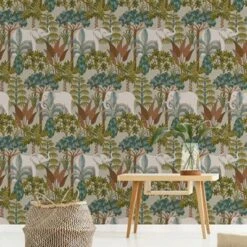 Grandeco Multicolour Elephant Forest Embossed Wallpaper 8 Grandeco Multicolour Elephant Forest Embossed Wallpaper -Home Paint Store grandeco multicolour elephant forest embossed wallpaper5411012481292 01i bq