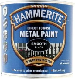 Hammerite Black Gloss Metal Paint, 250ml -Home Paint Store hammerite black gloss metal paint 250ml5011867220017 08c bq