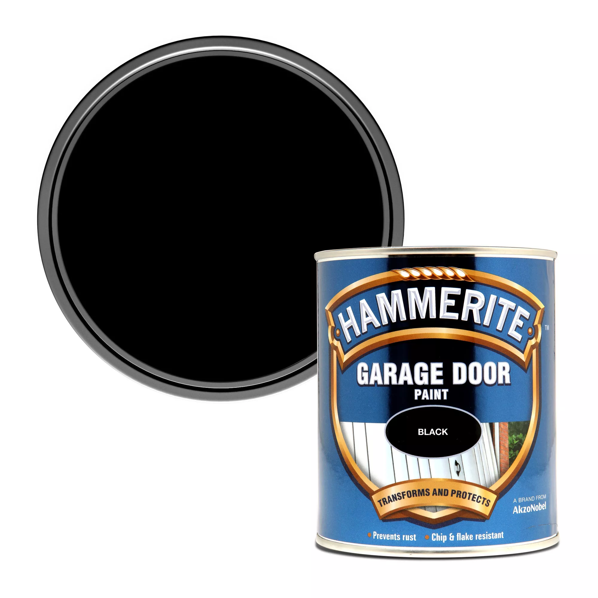 Hammerite Black High Sheen Garage Door Paint, 750ml 3 Hammerite Black High Sheen Garage Door Paint, 750ml