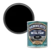 Hammerite Black Satinwood Metal Paint, 750ml -Home Paint Store hammerite black satinwood metal paint 750ml5011867010885 02c bq