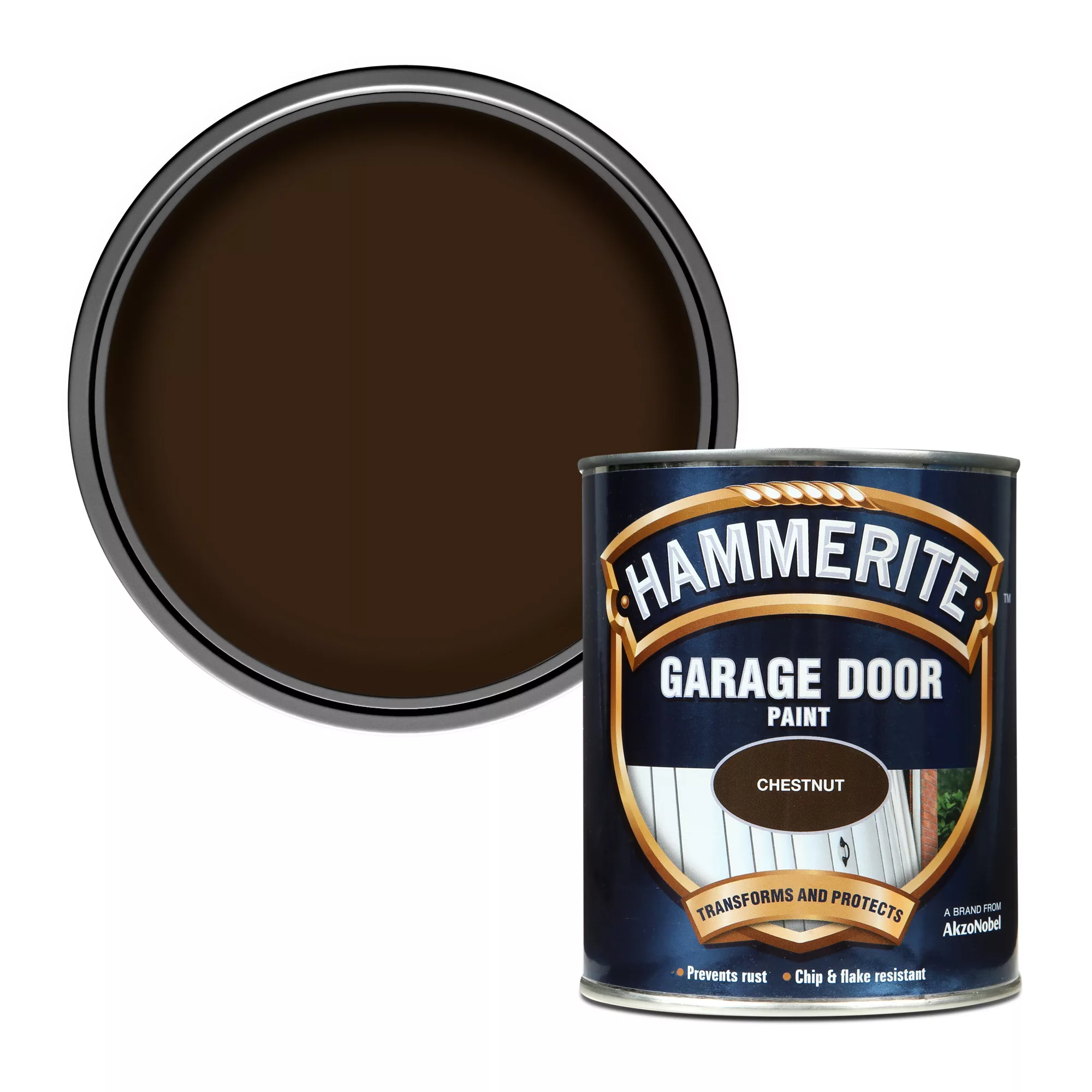 Hammerite Chestnut High Sheen Garage Door Paint, 750ml 3 Hammerite Chestnut High Sheen Garage Door Paint, 750ml