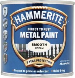 Hammerite Cream Gloss Exterior Metal Paint, 250ml -Home Paint Store hammerite cream gloss exterior metal paint 250ml5010212557808 08c bq
