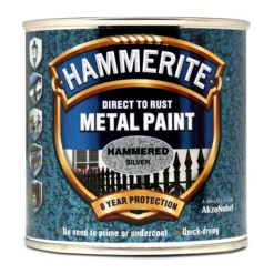 Hammerite Silver Grey Hammered Effect Metal Paint, 250ml -Home Paint Store hammerite silver grey hammered effect metal paint 250ml5011867203010 08c bq