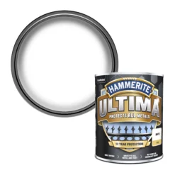 Hammerite Ultima White Matt Multi-surface Exterior Metal Paint, 750ml