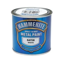 Hammerite White Satinwood Metal Paint, 250ml -Home Paint Store hammerite white satinwood metal paint 250ml5011867033198 08c bq