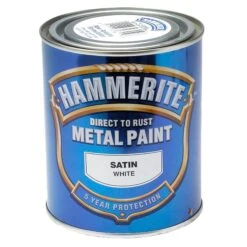 Hammerite White Satinwood Metal Paint, 750ml 7 Hammerite White Satinwood Metal Paint, 750ml -Home Paint Store hammerite white satinwood metal paint 750ml5011867034508 08c bq