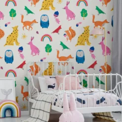 Joules Multicolour Country Critters Smooth Wallpaper -Home Paint Store joules multicolour country critters smooth wallpaper5011583527414 20i bq