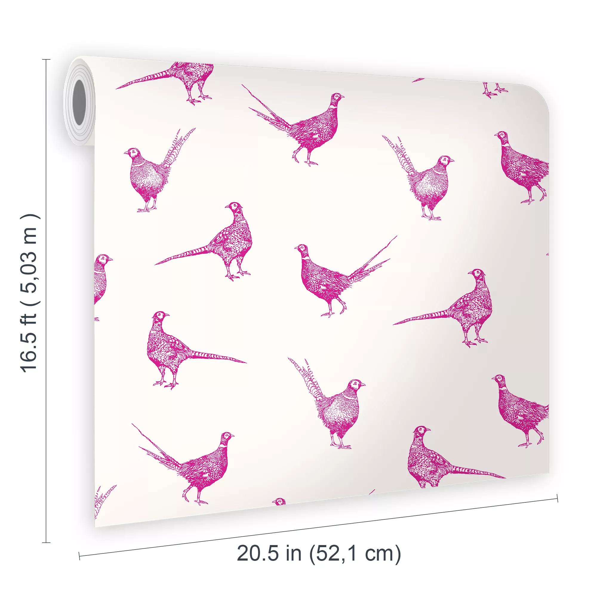 Joules Pink Pheasant Smooth Wallpaper 8 Joules Pink Pheasant Smooth Wallpaper - Image 6