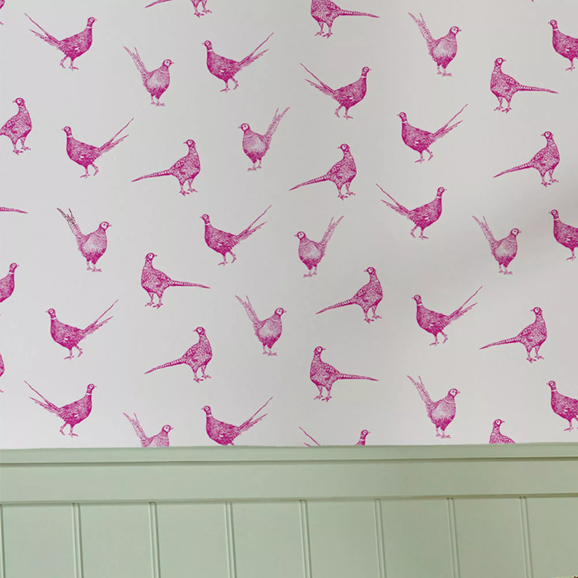 Joules Pink Pheasant Smooth Wallpaper 7 Joules Pink Pheasant Smooth Wallpaper - Image 5