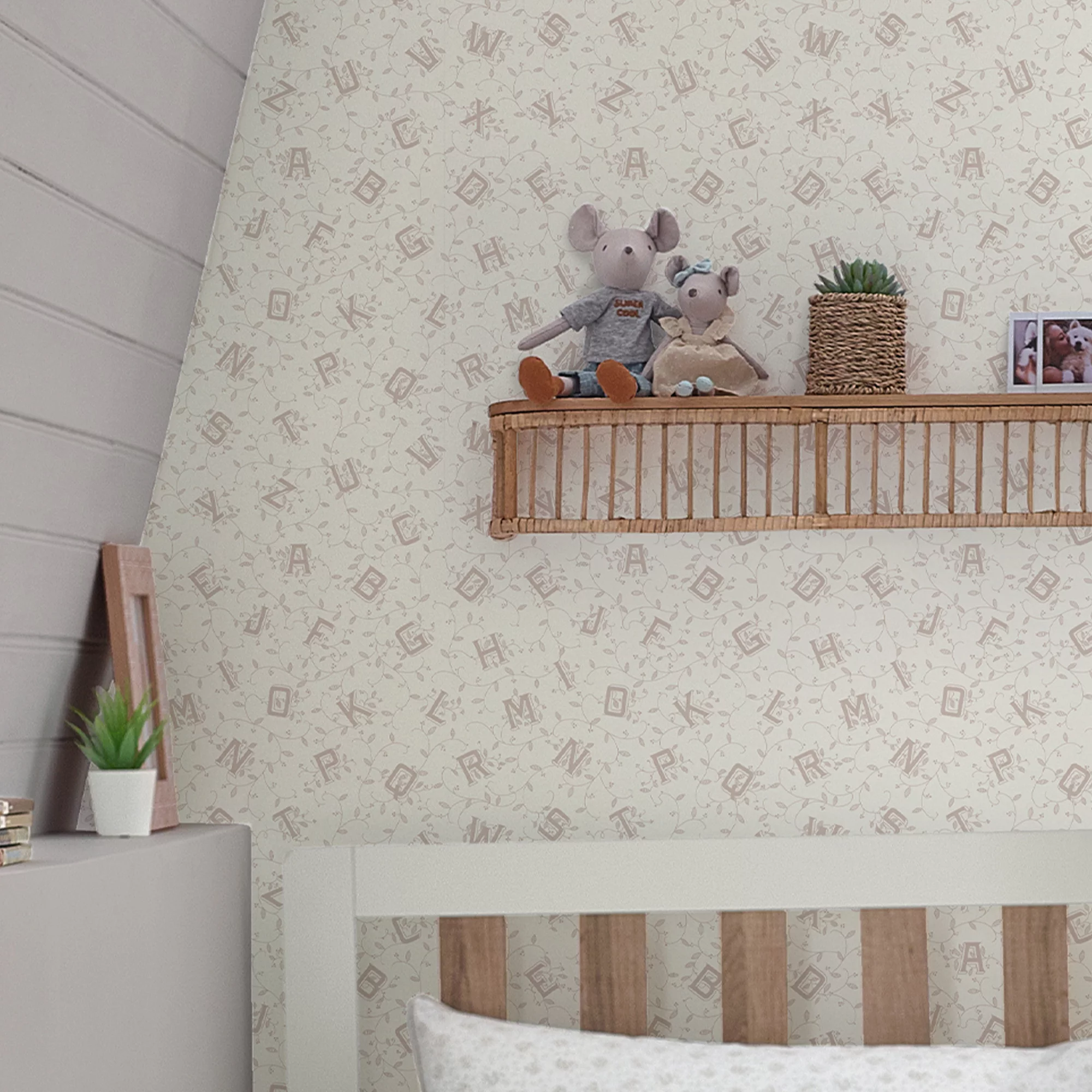 Laura Ashley Alphabet Grey Kids Smooth Wallpaper 8 Laura Ashley Alphabet Grey Kids Smooth Wallpaper - Image 6