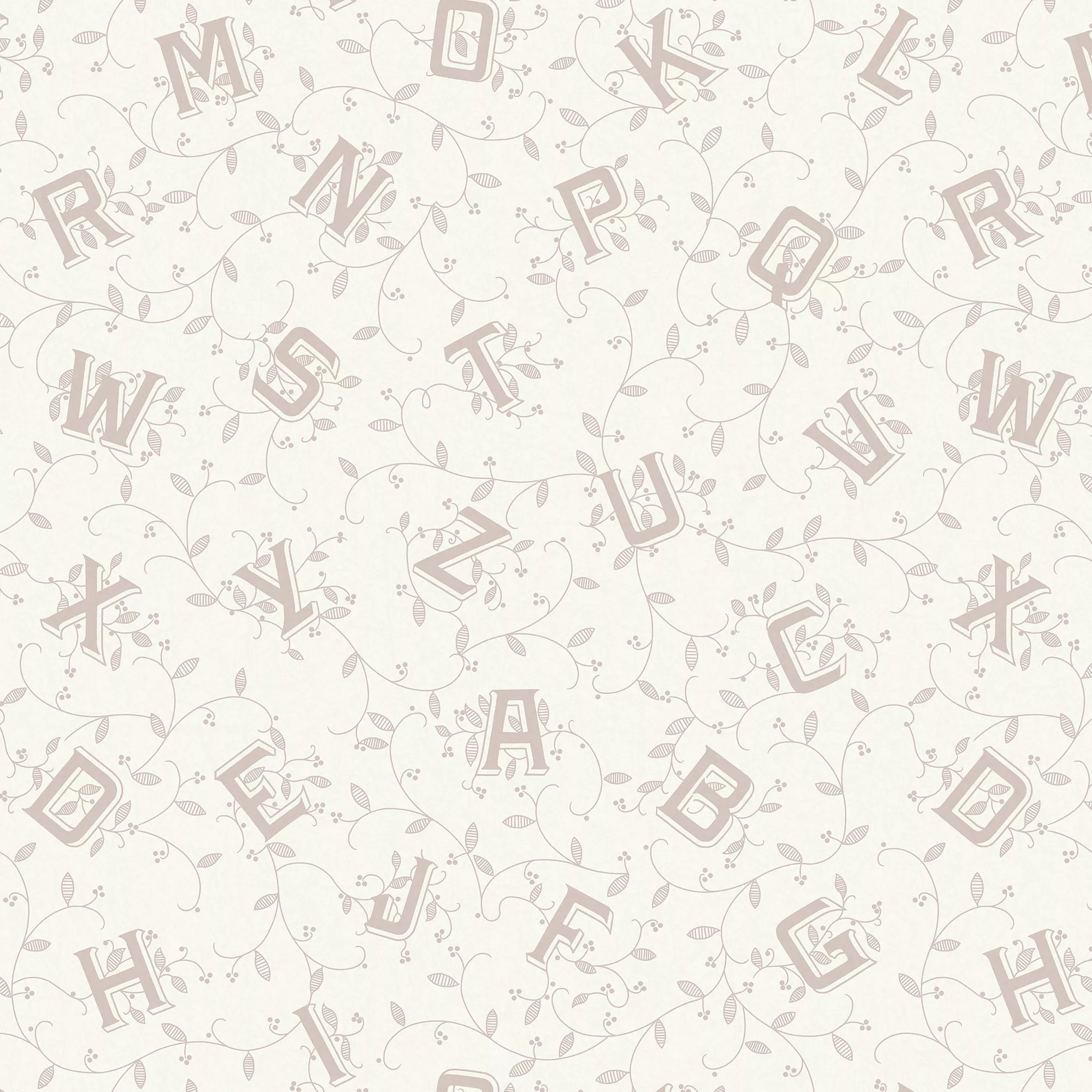 Laura Ashley Alphabet Grey Kids Smooth Wallpaper 4 Laura Ashley Alphabet Grey Kids Smooth Wallpaper - Image 2