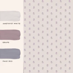 Laura Ashley Daisy Purple, Pink Kids Smooth Wallpaper -Home Paint Store laura ashley daisy purple pink kids smooth wallpaper5011583546415 03t bq
