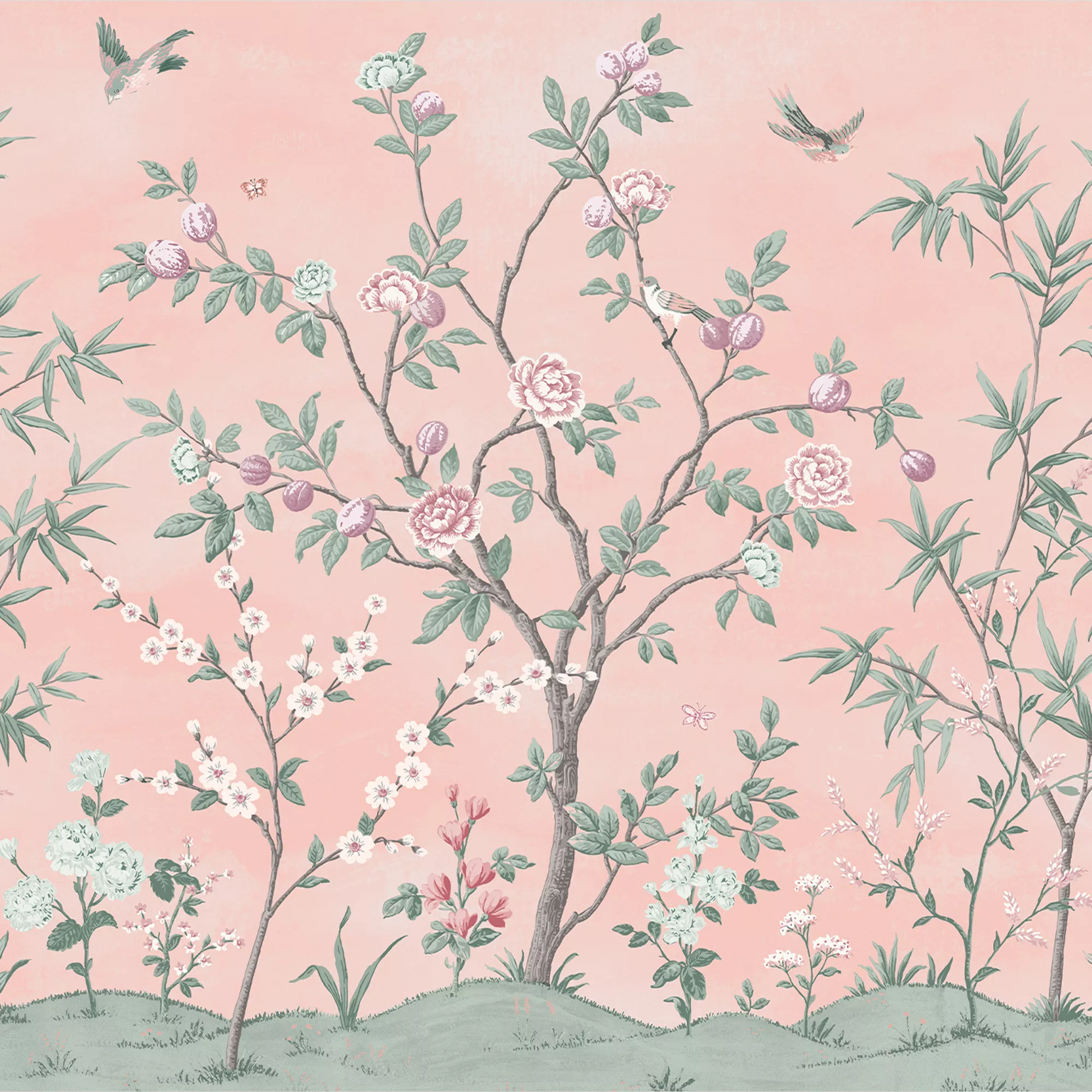 Laura Ashley Eglantine Blush Trail Matt Mural 3 Laura Ashley Eglantine Blush Trail Matt Mural