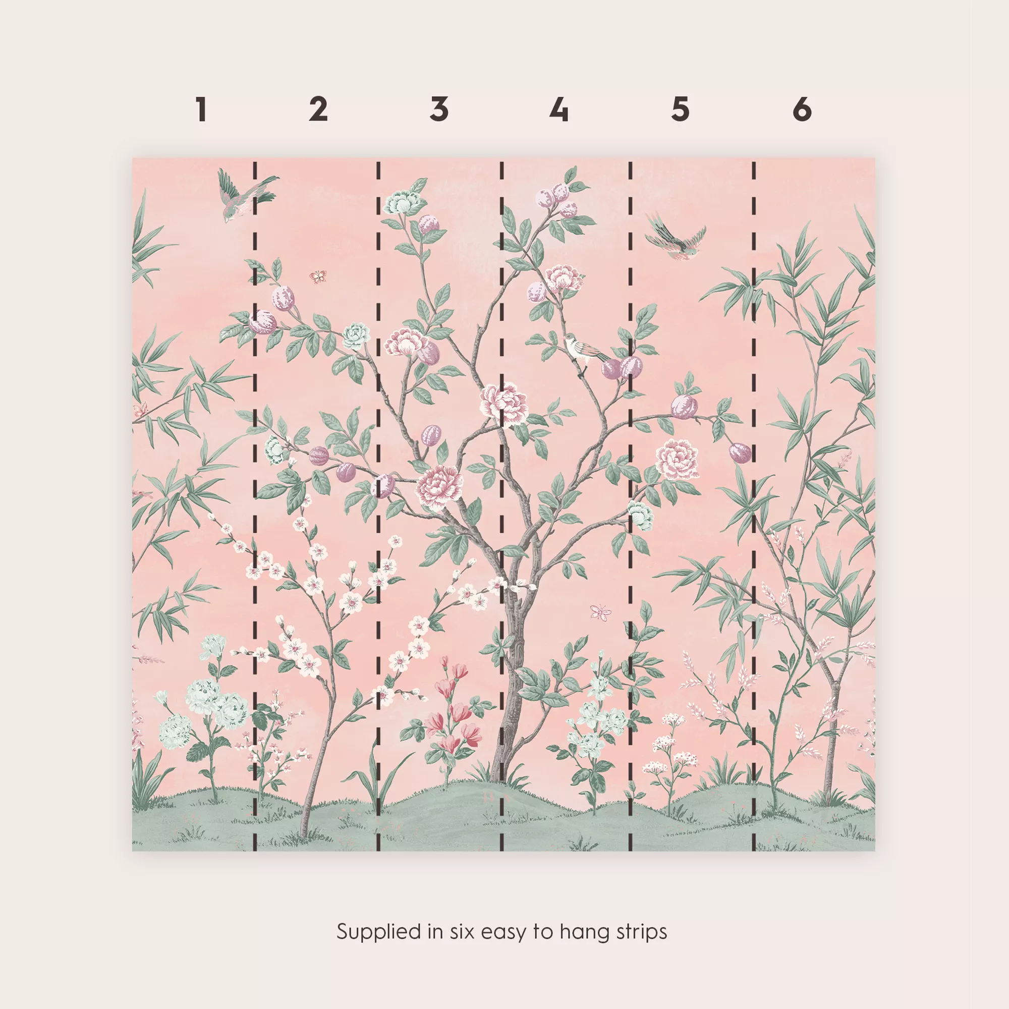 Laura Ashley Eglantine Blush Trail Matt Mural 5 Laura Ashley Eglantine Blush Trail Matt Mural - Image 3