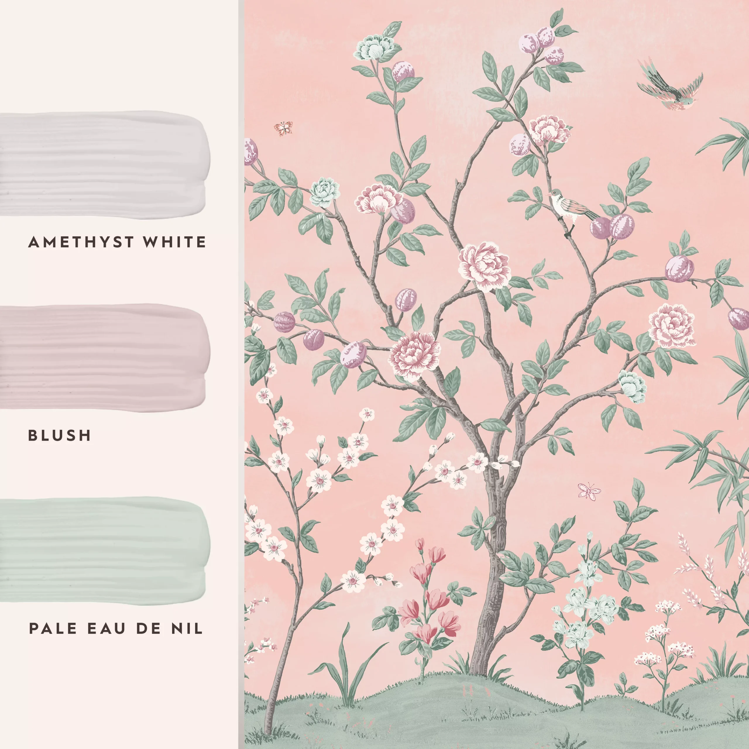 Laura Ashley Eglantine Blush Trail Matt Mural 6 Laura Ashley Eglantine Blush Trail Matt Mural - Image 4