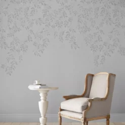 Laura Ashley Lockwood Grey Leaves Smooth Wallpaper -Home Paint Store laura ashley lockwood grey leaves smooth wallpaper5011583488838 20i bq