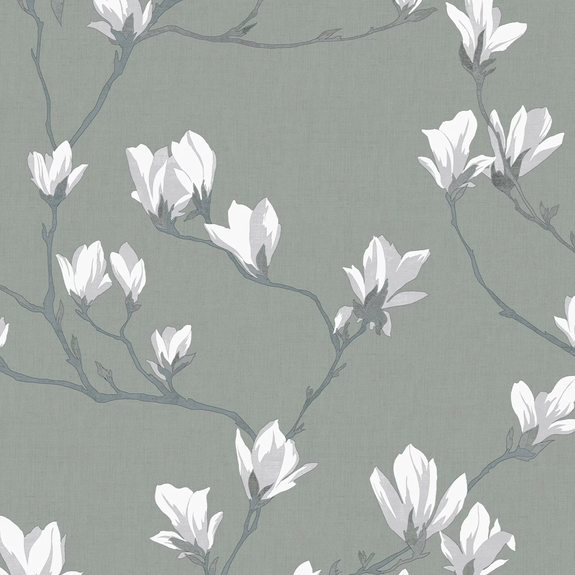 Laura Ashley Magnolia Grove Slate Floral Smooth Wallpaper 3 Laura Ashley Magnolia Grove Slate Floral Smooth Wallpaper