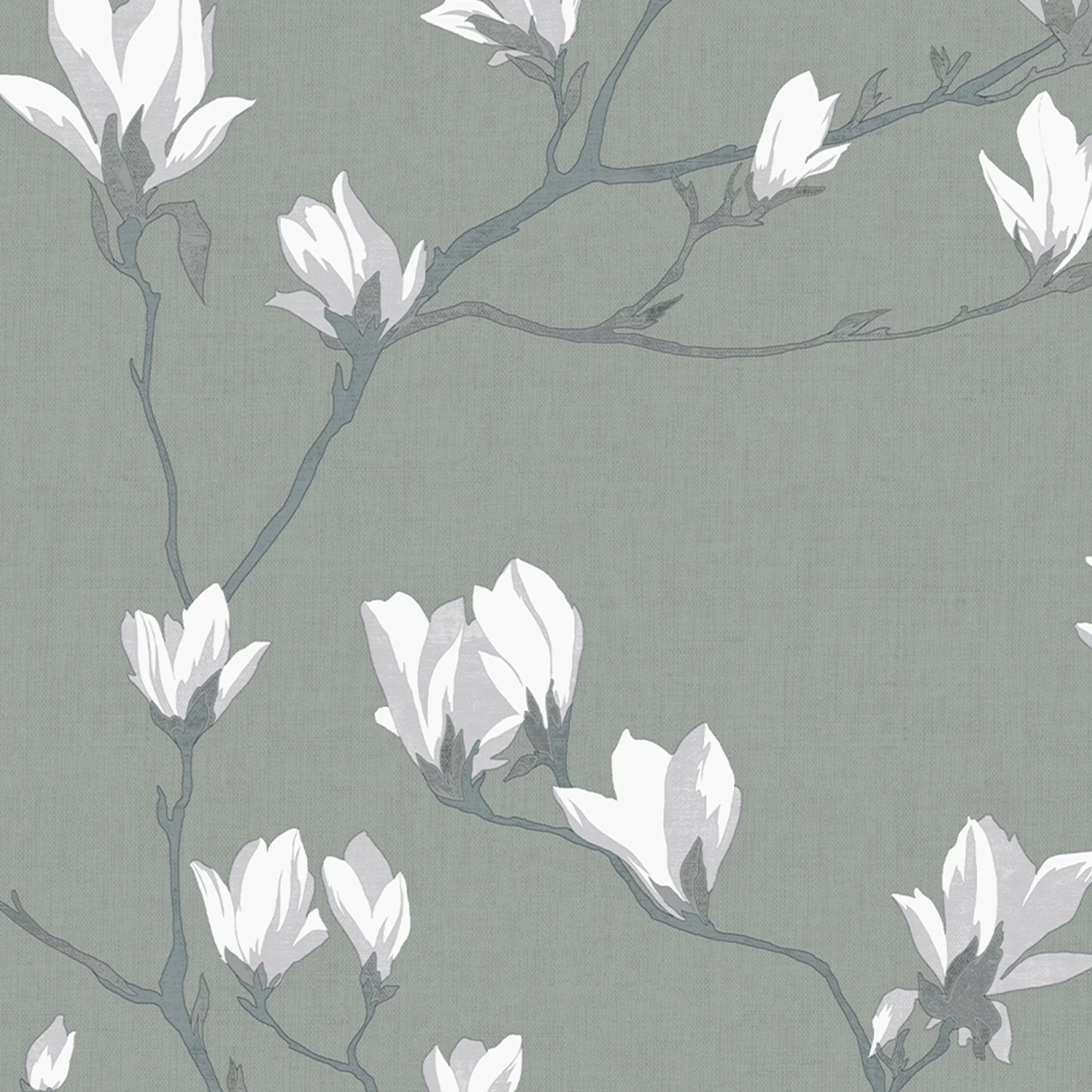Laura Ashley Magnolia Grove Slate Floral Smooth Wallpaper 5 Laura Ashley Magnolia Grove Slate Floral Smooth Wallpaper - Image 3
