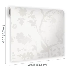 Laura Ashley Oriental Pearlescent White Garden Smooth Wallpaper -Home Paint Store laura ashley oriental pearlescent white garden smooth wallpaper5011583468175 02t bq