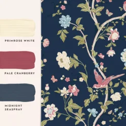 Laura Ashley Summer Palace Blue Trail Smooth Wallpaper -Home Paint Store laura ashley summer palace blue trail smooth wallpaper5011583551365 03t bq