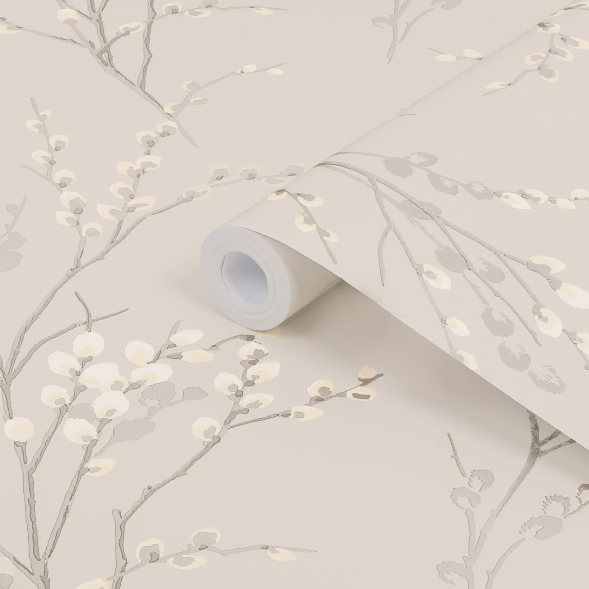Laura Ashley Willow Dove Grey Floral Smooth Wallpaper 4 Laura Ashley Willow Dove Grey Floral Smooth Wallpaper - Image 2