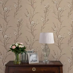 Laura Ashley Willow Neutral Floral Smooth Wallpaper -Home Paint Store laura ashley willow neutral floral smooth wallpaper5011583467185 20i bq