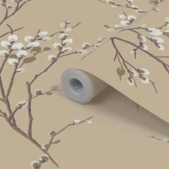 Laura Ashley Willow Neutral Floral Smooth Wallpaper -Home Paint Store laura ashley willow neutral floral smooth wallpaper5011583467185 36c bq