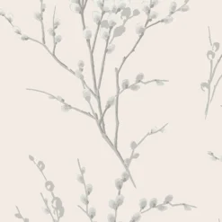 Laura Ashley Willow Off White & Steel Floral Smooth Wallpaper -Home Paint Store laura ashley willow off white steel floral smooth wallpaper5011583467215 37c bq