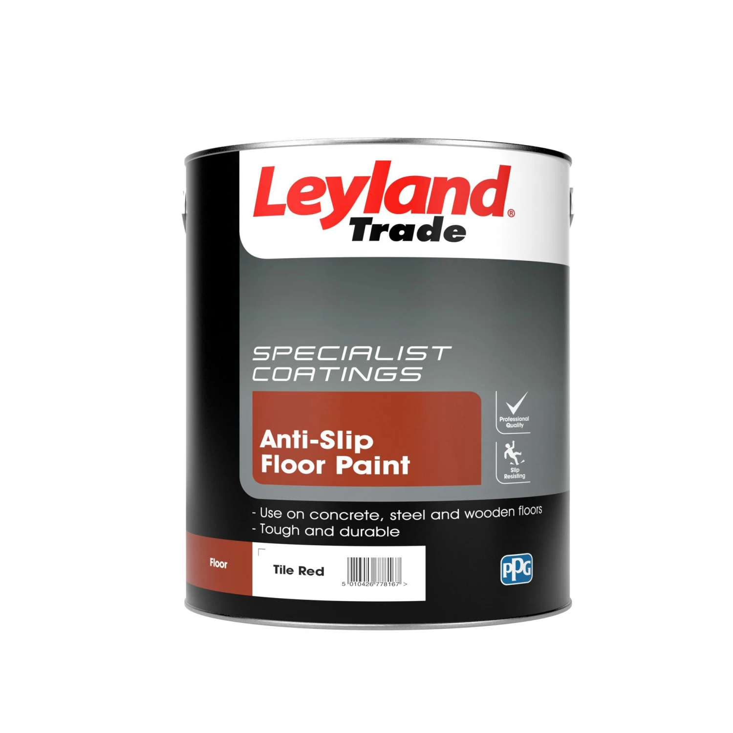 Leyland Trade Tile Red Semi-gloss Floor Paint, 5L 3 Leyland Trade Tile Red Semi-gloss Floor Paint, 5L