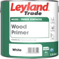 Leyland Trade Wood White Wood Primer, 2.5L