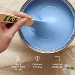 Lick Blue 10 Eggshell Emulsion Paint, 2.5L -Home Paint Store lick blue 10 eggshell emulsion paint 2 5l5060756119307 05i bq