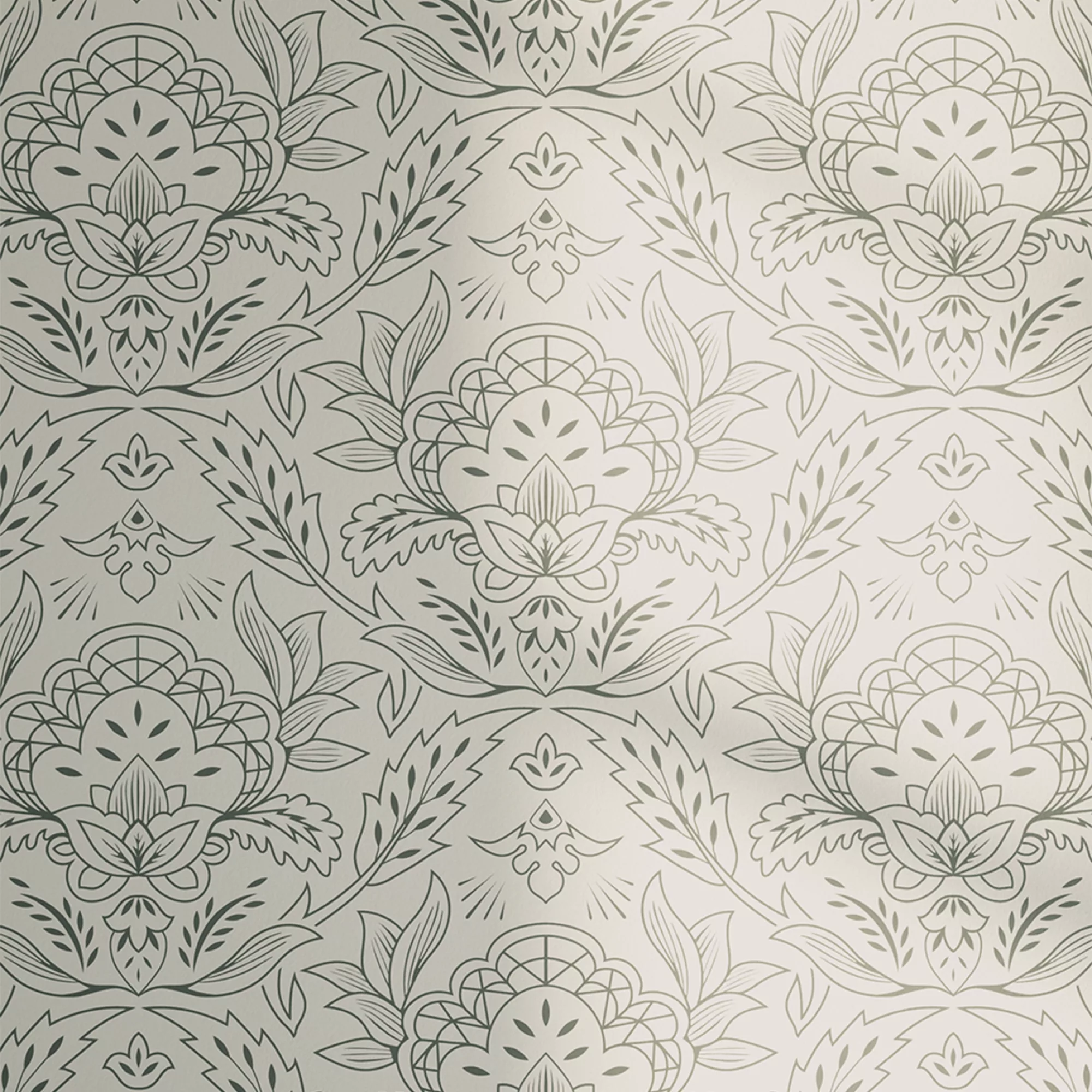 Lick Green & White Damask 01 Smooth Wallpaper 4 Lick Green & White Damask 01 Smooth Wallpaper - Image 2
