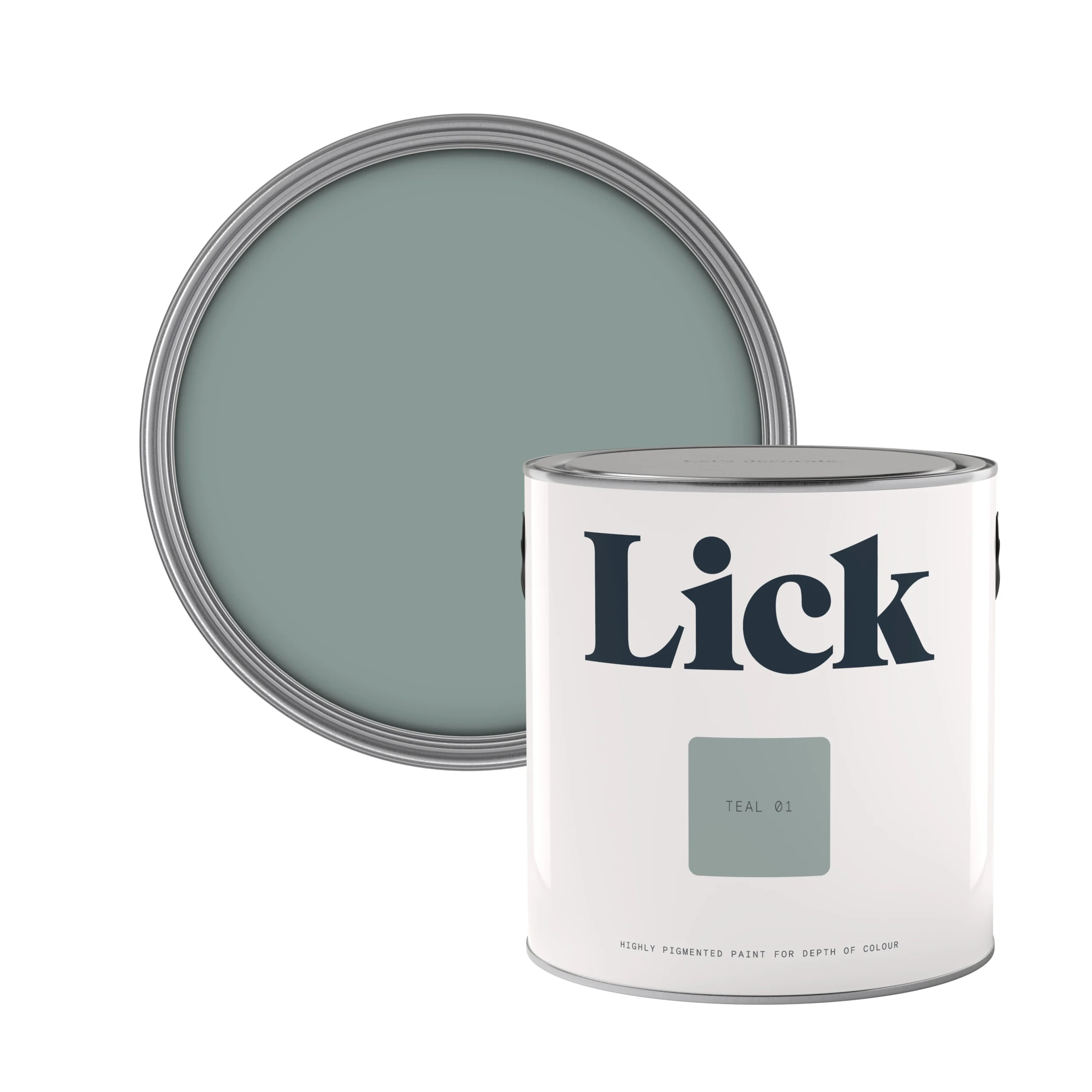 Lick Teal 01 Eggshell Emulsion Paint, 2.5L 3 Lick Teal 01 Eggshell Emulsion Paint, 2.5L