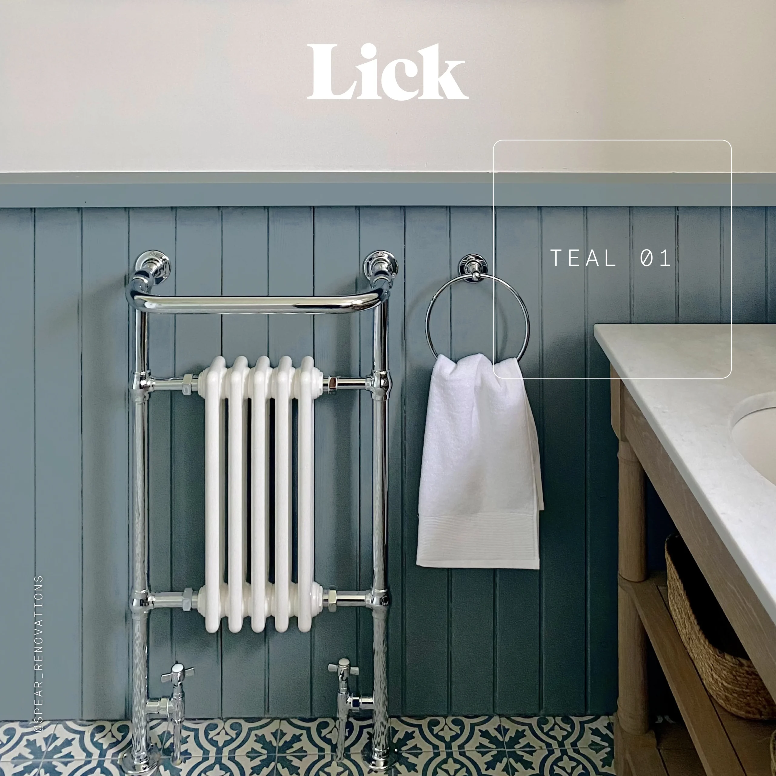 Lick Teal 01 Eggshell Emulsion Paint, 2.5L 8 Lick Teal 01 Eggshell Emulsion Paint, 2.5L - Image 6