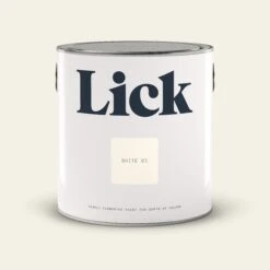 Lick White 03 Matt Emulsion Paint, 2.5L -Home Paint Store lick white 03 matt emulsion paint 2 5l5060756110021 02c bq