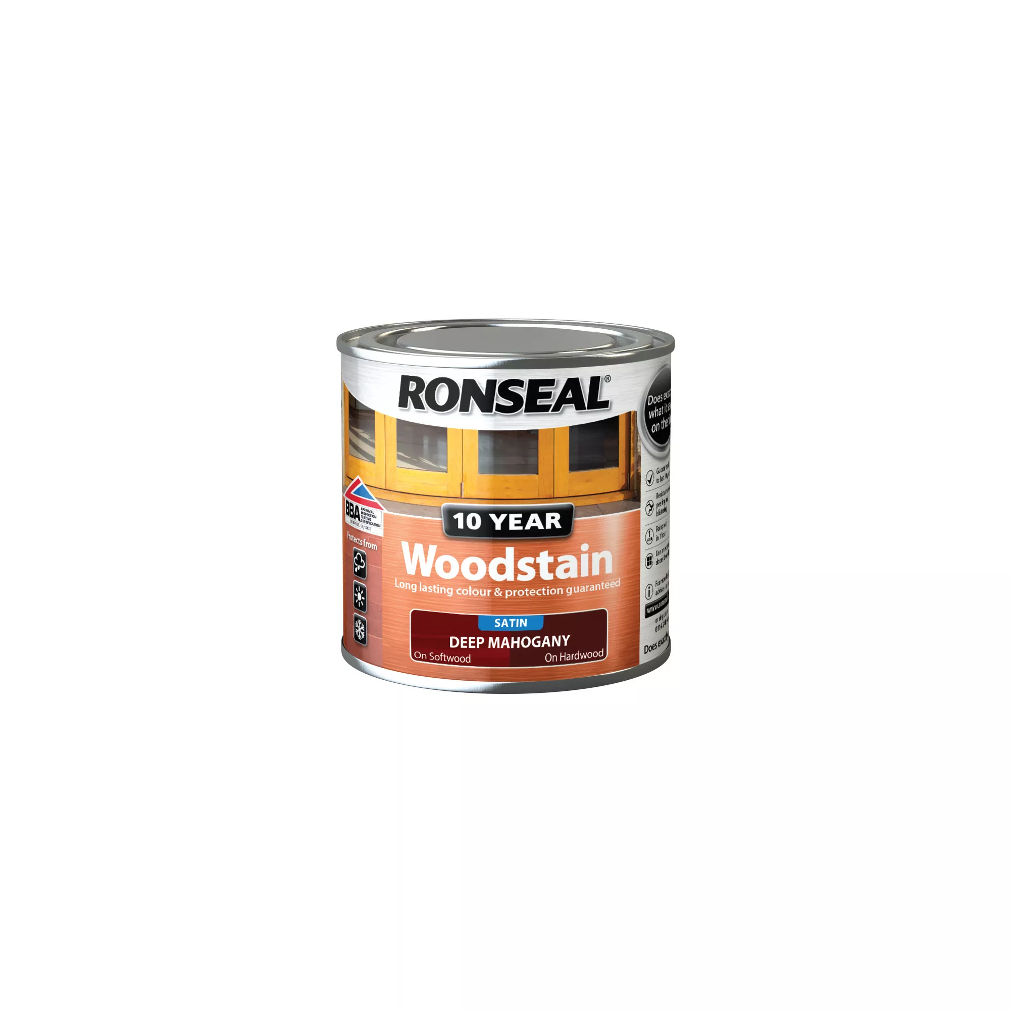 Ronseal Deep Mahogany Satin Wood Stain, 250ml 3 Ronseal Deep Mahogany Satin Wood Stain, 250ml