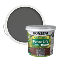 Ronseal One Coat Fence Life Charcoal Grey Matt Fence & Shed Treatment, 5L