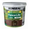 Ronseal One Coat Fence Life Dark Oak Matt Fence & Shed Treatment, 5L -Home Paint Store ronseal one coat fence life dark oak matt fence shed treatment 5l5010214882885 08c bq