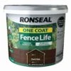 Ronseal One Coat Fence Life Dark Oak Matt Fence & Shed Treatment, 9L -Home Paint Store ronseal one coat fence life dark oak matt fence shed treatment 9l5010214882946 08c bq