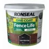 Ronseal One Coat Fence Life Tudor Black Oak Matt Fence & Shed Treatment, 5L -Home Paint Store ronseal one coat fence life tudor black oak matt fence shed treatment 5l5010214882939 08c bq