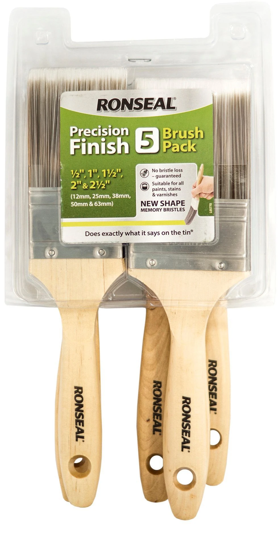 Ronseal Precision Finish Fine Tip Paint Brush, Pack Of 3 Ronseal Precision Finish Fine Tip Paint Brush, Pack Of