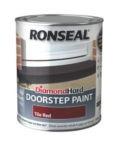 Ronseal Tile Red Satinwood Doorstep Paint, 750ml
