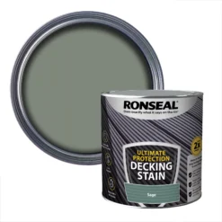 Ronseal Ultimate Protection Sage Matt Decking Wood Stain, 2.5L