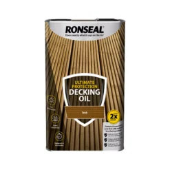 Ronseal Ultimate Teak Decking Wood Oil, 5L