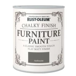 Rust-Oleum Anthracite Chalky Effect Matt Furniture Paint, 750ml -Home Paint Store rust oleum anthracite chalky effect matt furniture paint 750ml5013296031325 08c bq