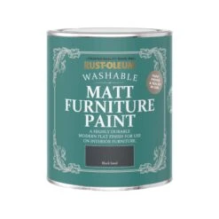 Rust-Oleum Black Sand Matt Furniture Paint, 750ml -Home Paint Store rust oleum black sand matt furniture paint 750ml5013296131506 08c bq
