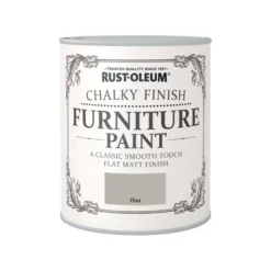 Rust-Oleum Flint Flat Matt Furniture Paint, 750ml -Home Paint Store rust oleum flint flat matt furniture paint 750ml5013296032384 08c bq