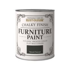 Rust-Oleum Natural Charcoal Flat Matt Furniture Paint, 750ml -Home Paint Store rust oleum natural charcoal flat matt furniture paint 750ml5013296037266 08c bq